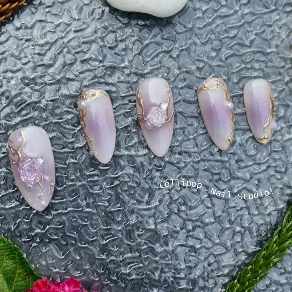 006 เล็บปลอมแฟชั่น พร้อมอุปกรณ์ในชุด (พร้อมส่ง) | Lollipop Nail Studio