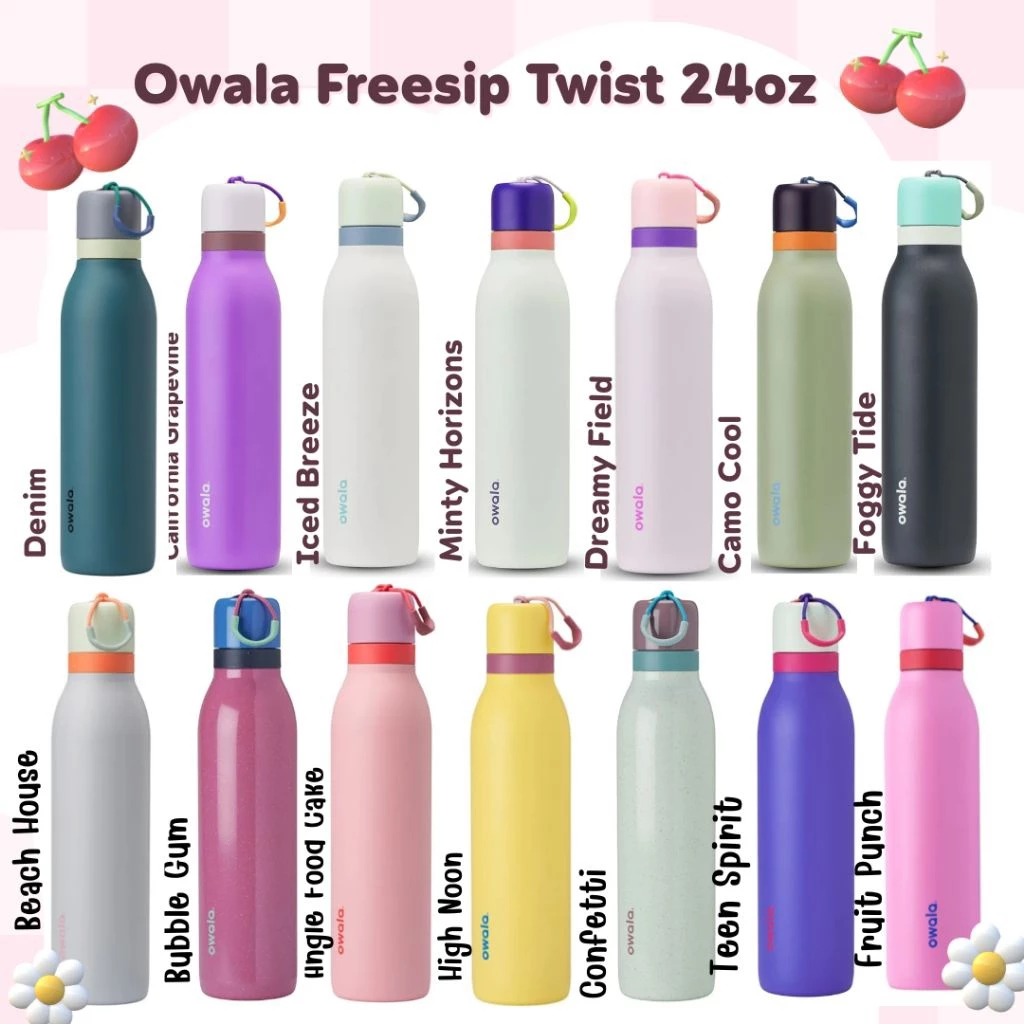 (พร้อมส่ง ของแท้นำเข้า🇺🇸)Owala Freesip Twist 24oz ขวดน้ำเก็บความเย็น