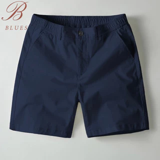B BLUES กางเกงขาสั้นผู้ชาย เอวยางยืด กางเกง ขาสั้น ชาย ผ้ายืด