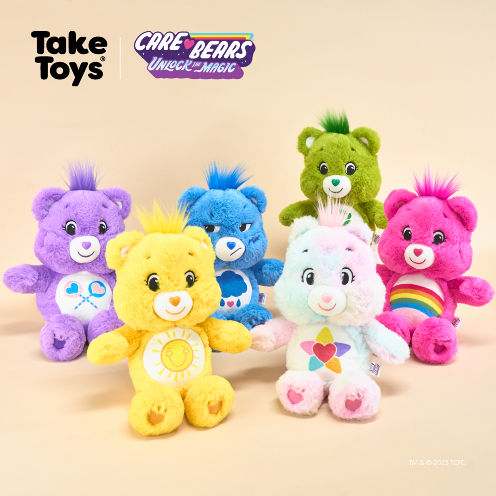 (HappyToys) Care Bears Unlock  The Magic  ตุ๊กตาแคร์แบร์หน้าท้องสกรีน ของแท้ 100%