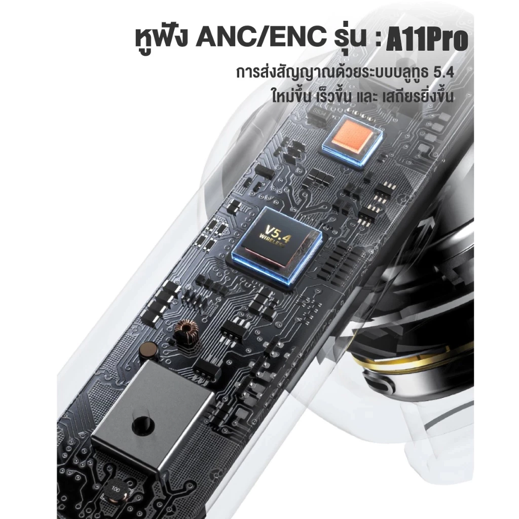 A11 Pro หูฟัง Bluetooth ANC ลดเสียงรบกวน มีไมค์ thumbnail 7