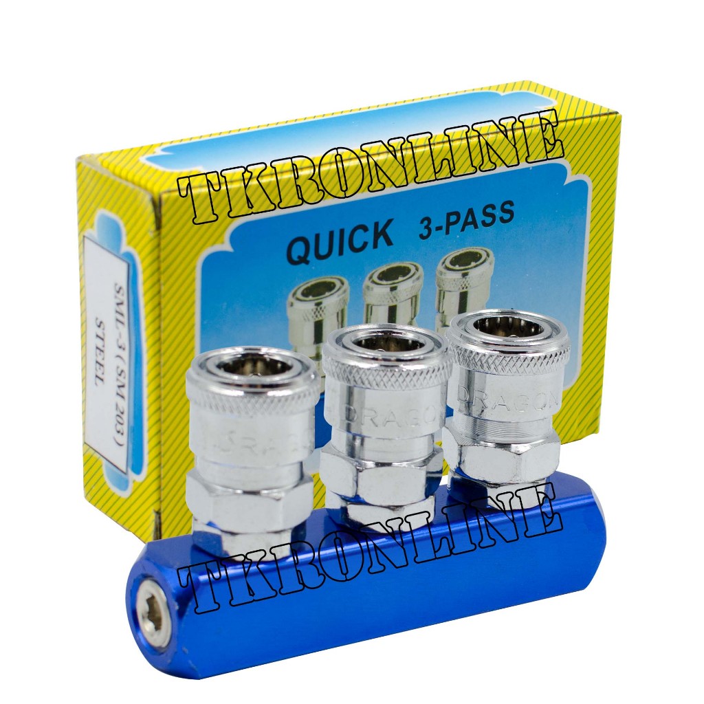 DRAGON คอปเปอร์ 3ทางตรง เกลียวใน 2หุน 1/4" รุ่น SML-3 SM203 ข้อต่อคอปเปอร์เกลียวใน 2หุน