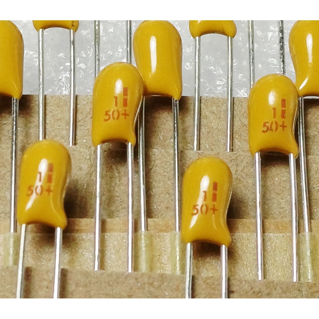 C Tantalum 1uf 50v capacitor ตัวเก็บประจุ ชนิด แทนทาลัม คาปาซิเตอร์