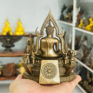พระพุทธชินราช แร่เหล็กน้ำพี้ ขนาดเล็ก ฐาน3.5นิ้ว หน้าตัก2นิ้ว สูง 5 นิ้ว แถมฟรี ข้อมือประคำ พระผงแร่เหล็กน้ำพี้ เเละทูป