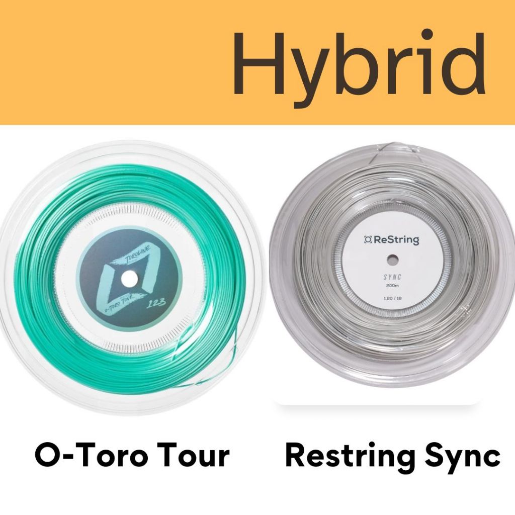 เอ็นเทนนิสไฮบริด Toroline O-Toro Tour / Restring Sync Hybrid (ตัดแบ่ง)