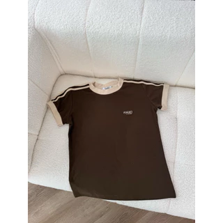 Tunoo Two-tone เสื้อยืดคอกลม ทูโทนแถบข้าง
