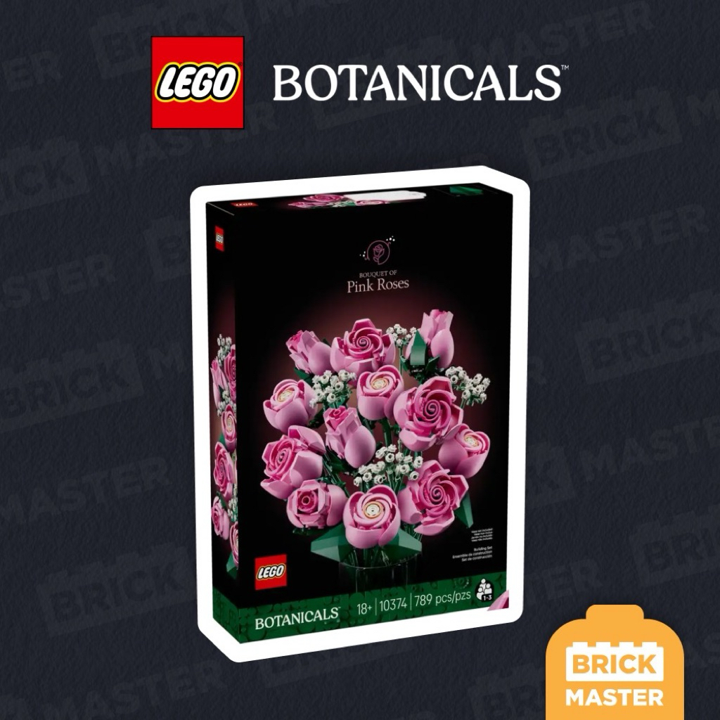 LEGO 10374 (แถมถุงเลโก้) : Bouquet of Pink Roses Botanicals (เลโก้ กุหลาบ วาเลนไทน์)
