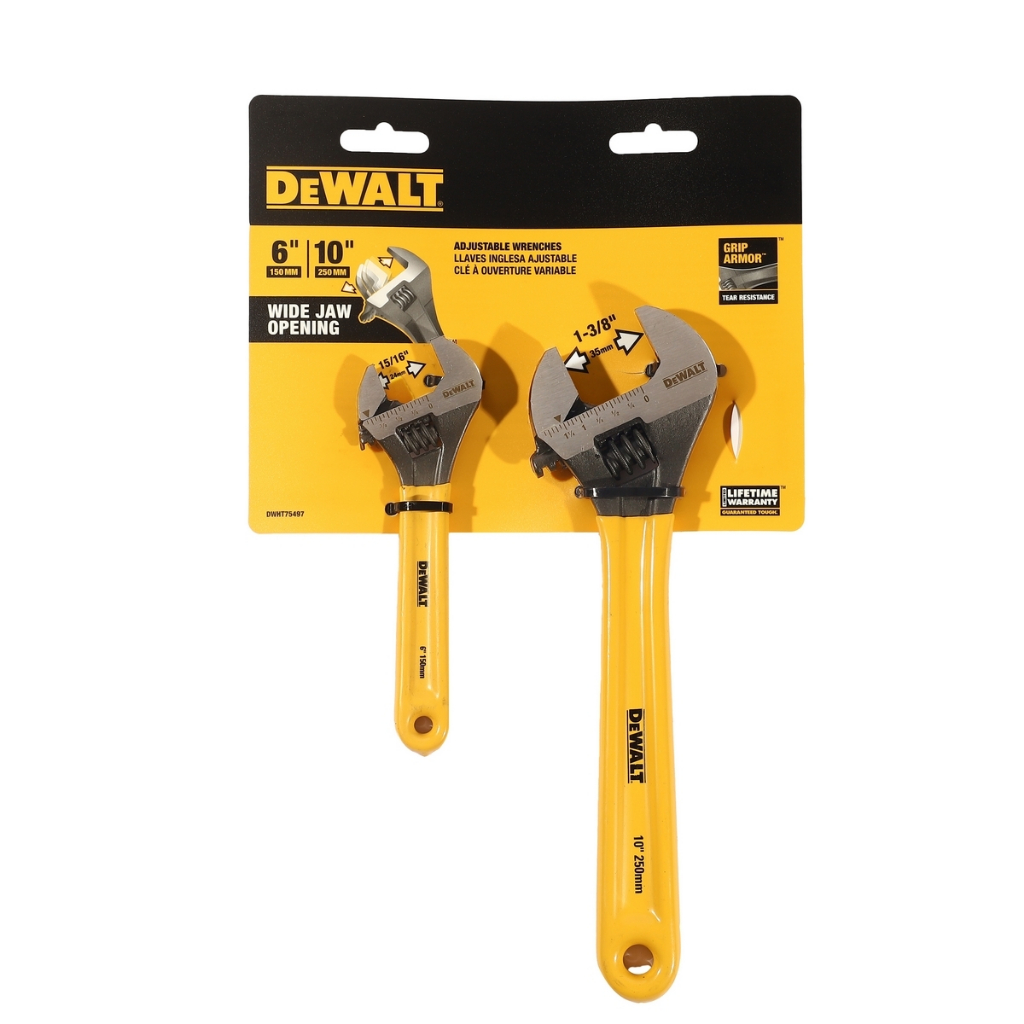 DEWALT ประแจเลื่อนแพ็คคู่ 6"+10" รุ่น : DWHT75497