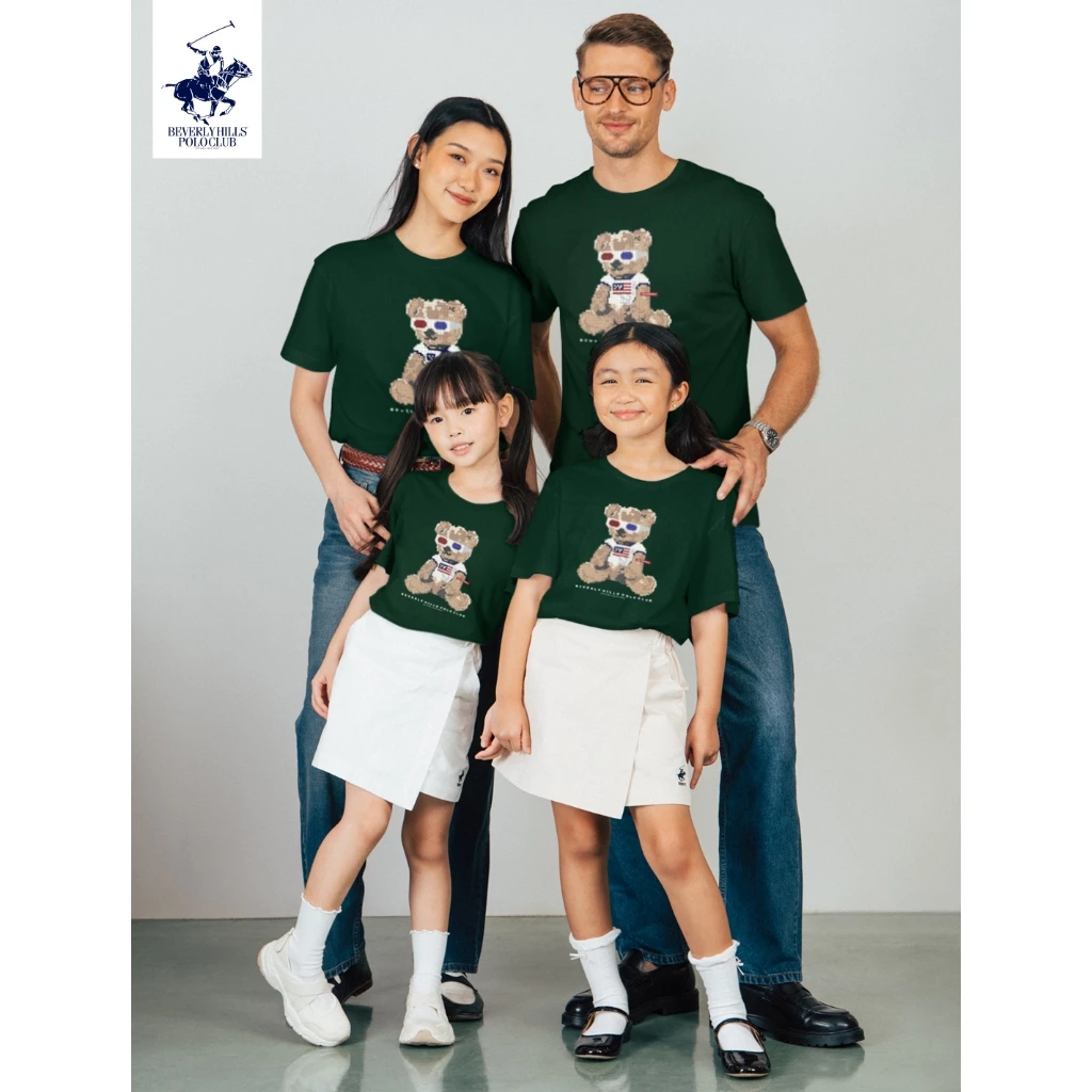 BEVERLY HILLS POLO CLUB เสื้อยืดคอกลม เด็กและผู้ใหญ่ รุ่น BNSG109 และ KNSG109