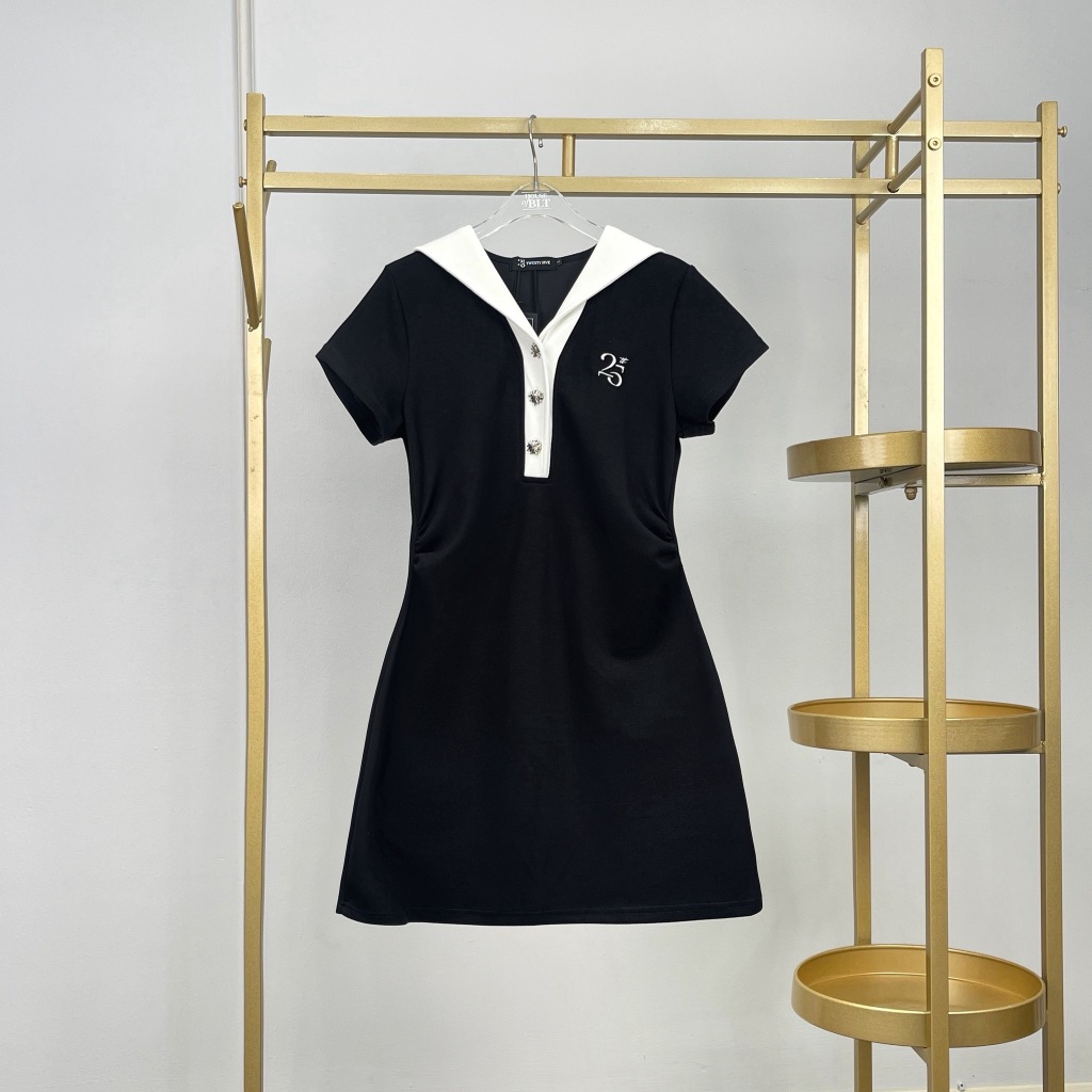 A468 TWENTY FIVE มินิเดรสผ้าวอมนาโน เดรสผู้หญิงน่ารัก