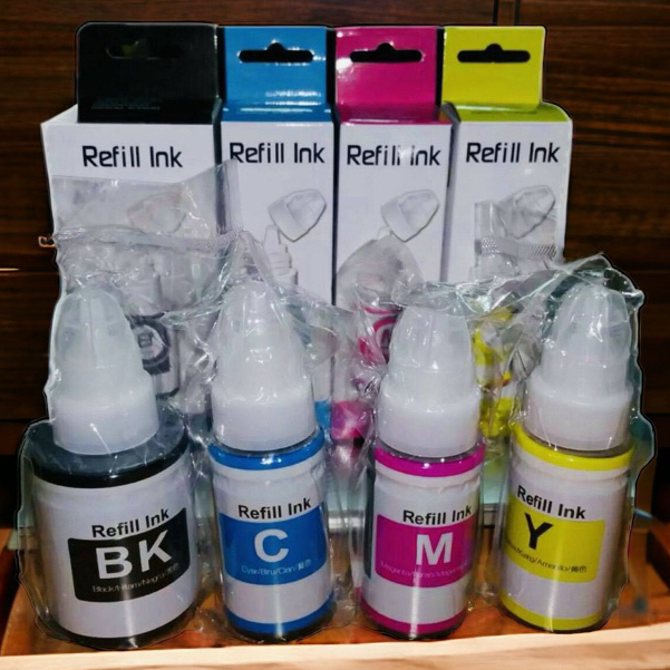 หมึกเติม canon pixma GI-790 G1000/G2000/G3000 และเติม canon  สี (สีดำ,ฟ้า,แดง,เหลือง)พรีเมี่ยม