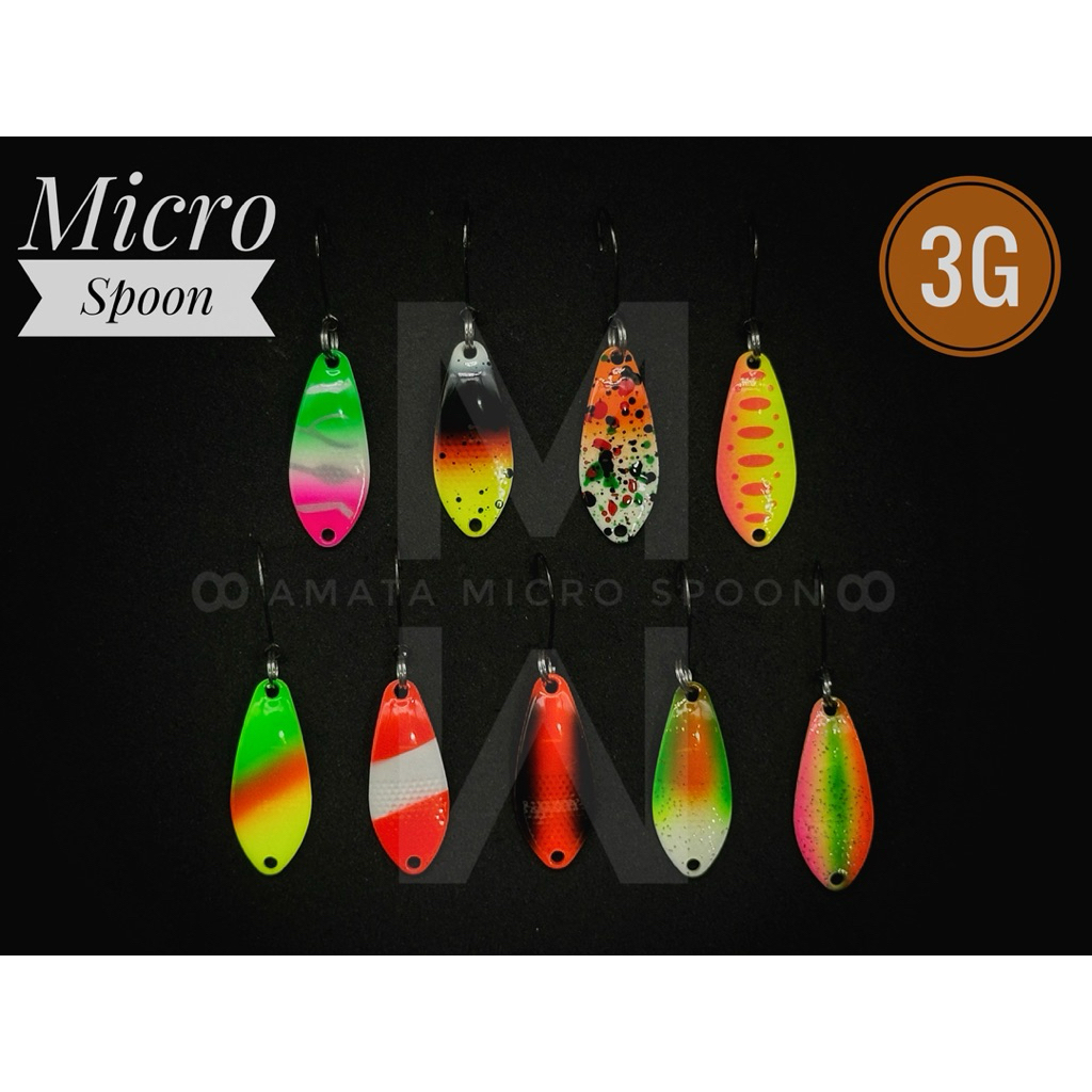 “เหยื่อปลอม” ไมโครสปูน ขนาด 3 กรัม : Micro Spoon 3 g :