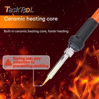 TASKTOOL หัวแร้งบัดกรี 60W หัวแร้งไฟฟ้า ชุดหัวแร้งบัดกรี 13 ชิ้น ปรับอุณหภูมิได้ TISI STANDARD