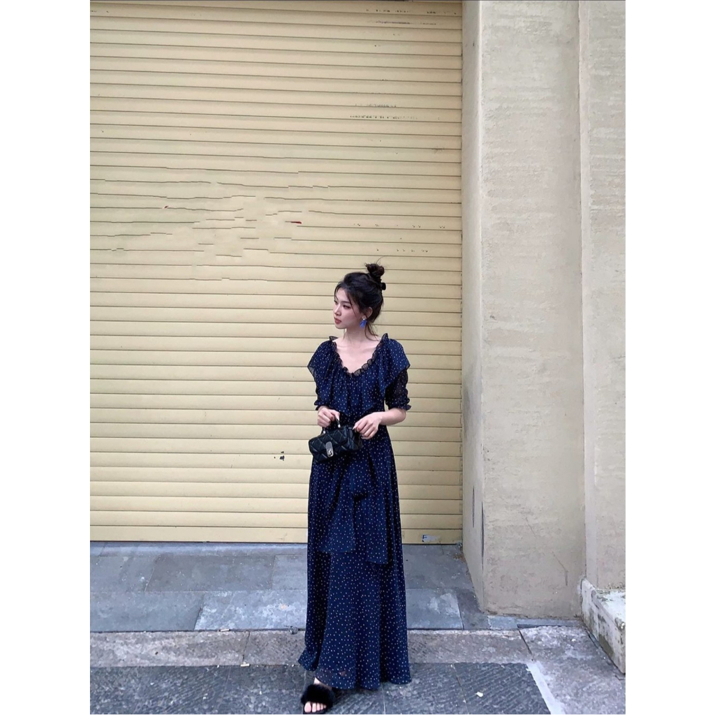 Mogwany  พรี  Claudia Dot Dress ซิปหลัง มีซับใน น่ารักมาก เก็บโค้ดหน้ากิจกรรม