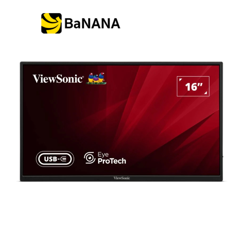 จอมอนิเตอร์ VIEWSONIC Portable VA1650 (IPS 60Hz USB-C) by Banana IT