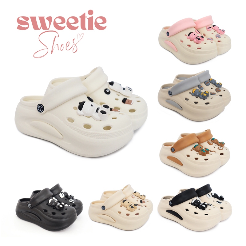 BB DOUBLE รองเท้าผู้หญิงสวมใส่ แฟชั่นใหม่ นิ่ม ใส่สบายเท้า มีความสูง รองเท้าแตะทุกฤดู BDE738