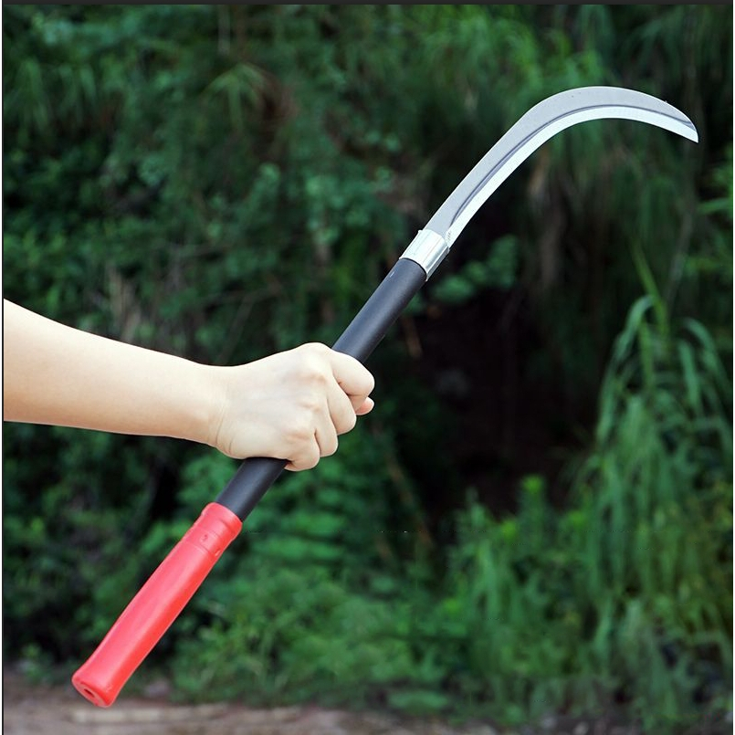 คมกริบ เหล็กแมงกานิส มีดพร้า SK5 มีดขอชัก มีดขอชักกล้วย ตัดแต่งใบกล้วย มีดตัดกล้วย มีดทำสวน มีดตัดแต่งกิ่งไม้ ด้ามยาว - รูปที่ 6