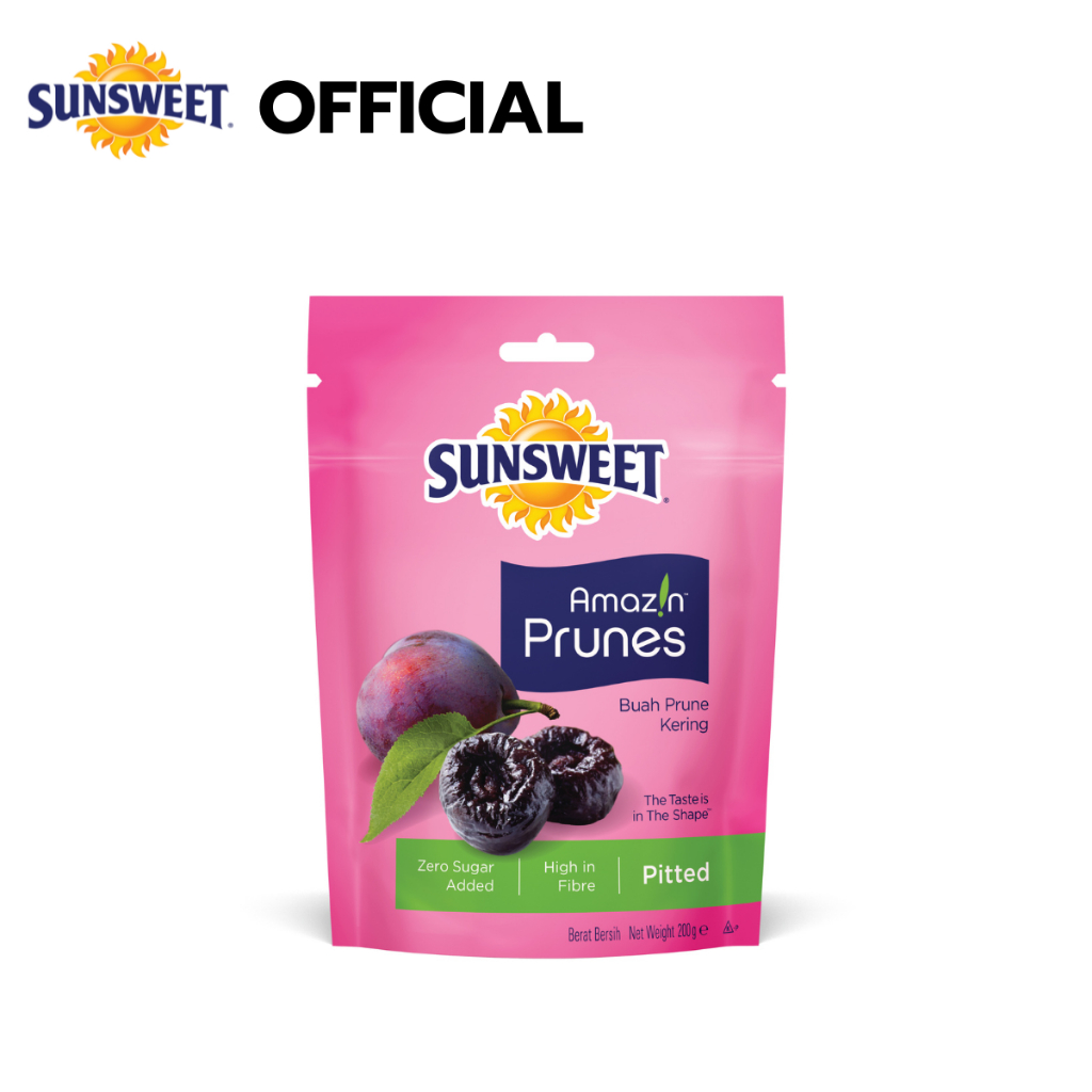 ลูกพรุนชนิดไม่มีเมล็ด ซันสวีท (Sunsweet)  ถุงซิปล็อค ขนาด200กรัม