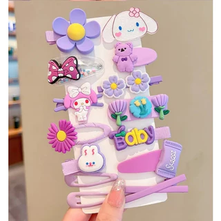 กิ๊บติดผมเด็ก /เซ็ต สุ่มส่งการ์ตูนดอกไม้น่ารักสีสันสดใส