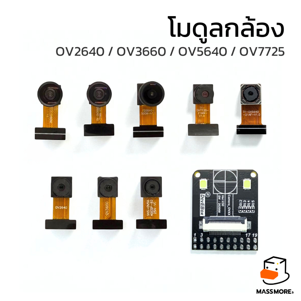 โมดูลกล้อง OV2640 OV3660 OV5640 OV7725 Camera Module เลนส์กว้าง 160 Fisheye 24PIN CSI Auto Focus AF