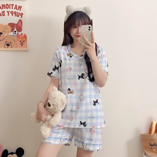 ชุดนอนผ้าเนื้อนุ่มสำหรับผู้หญิง รุ่นใหม่สวมใส่สบาย ลายน่ารัก…