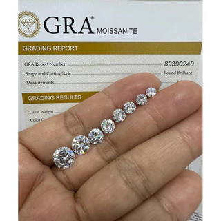 เพชรโมอีส ใบเซอร์ D color Excellent cut VVS1 H&A moissanite