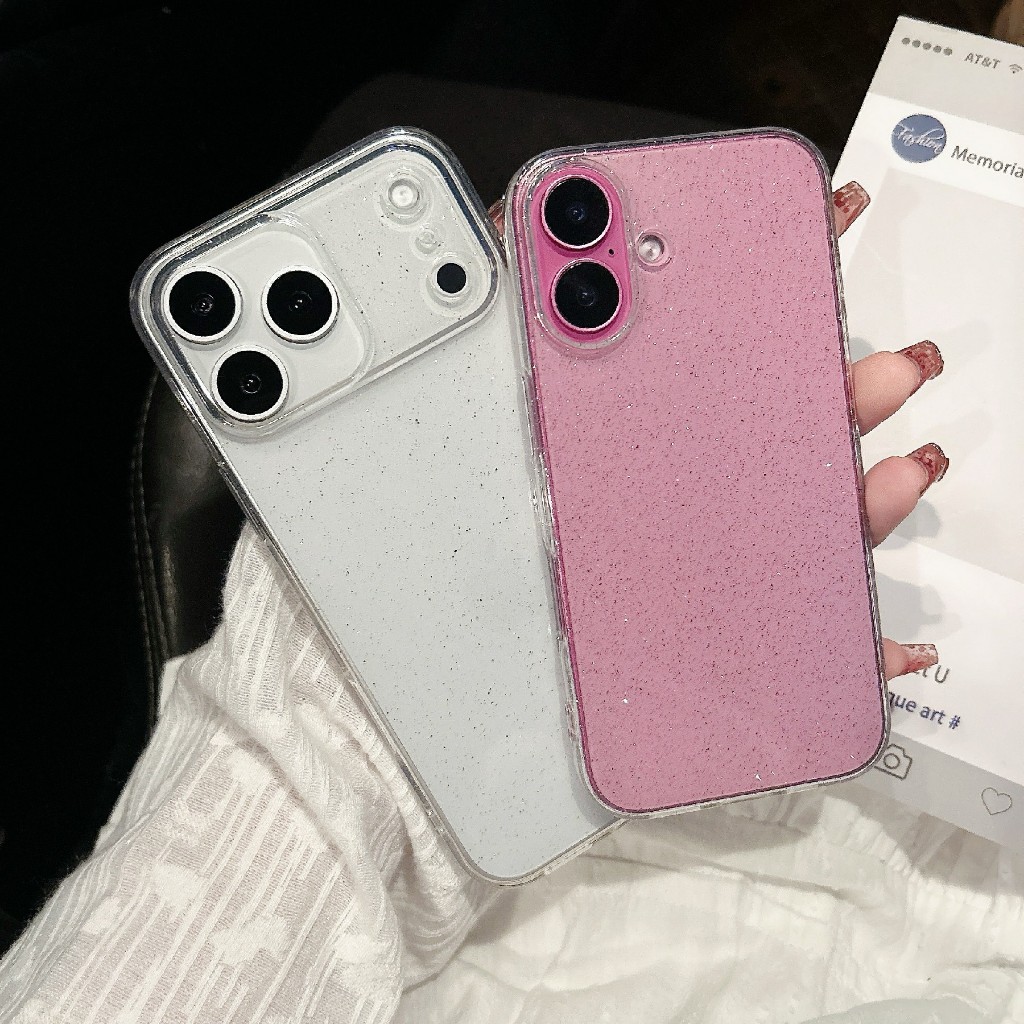 i17 17pro 17air 17promax เคสใสกากเพชร เคสสำหรับ ไอโฟน เคสกากเพชร i7/i8/7plus 13promax 14 Pro max 15 