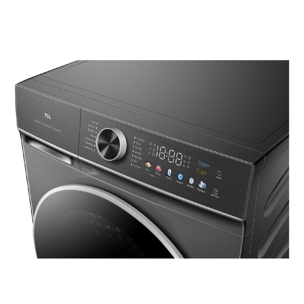ใหม่ TCL WASH and DRY เครื่องซักอบผ้าฝาหน้า ซัก 10Kg. อบ 7Kg. สีเทาเข้ม รุ่น WT890PWDS Color touch screen - รูปที่ 3