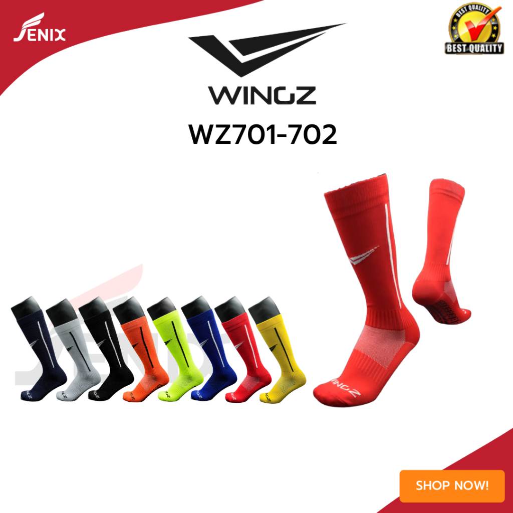 ถุงเท้าฟุตบอลกันลื่น Wingz​ สำหรับเด็ก​ 5-7,7-9 รุ่น WZ 701-702