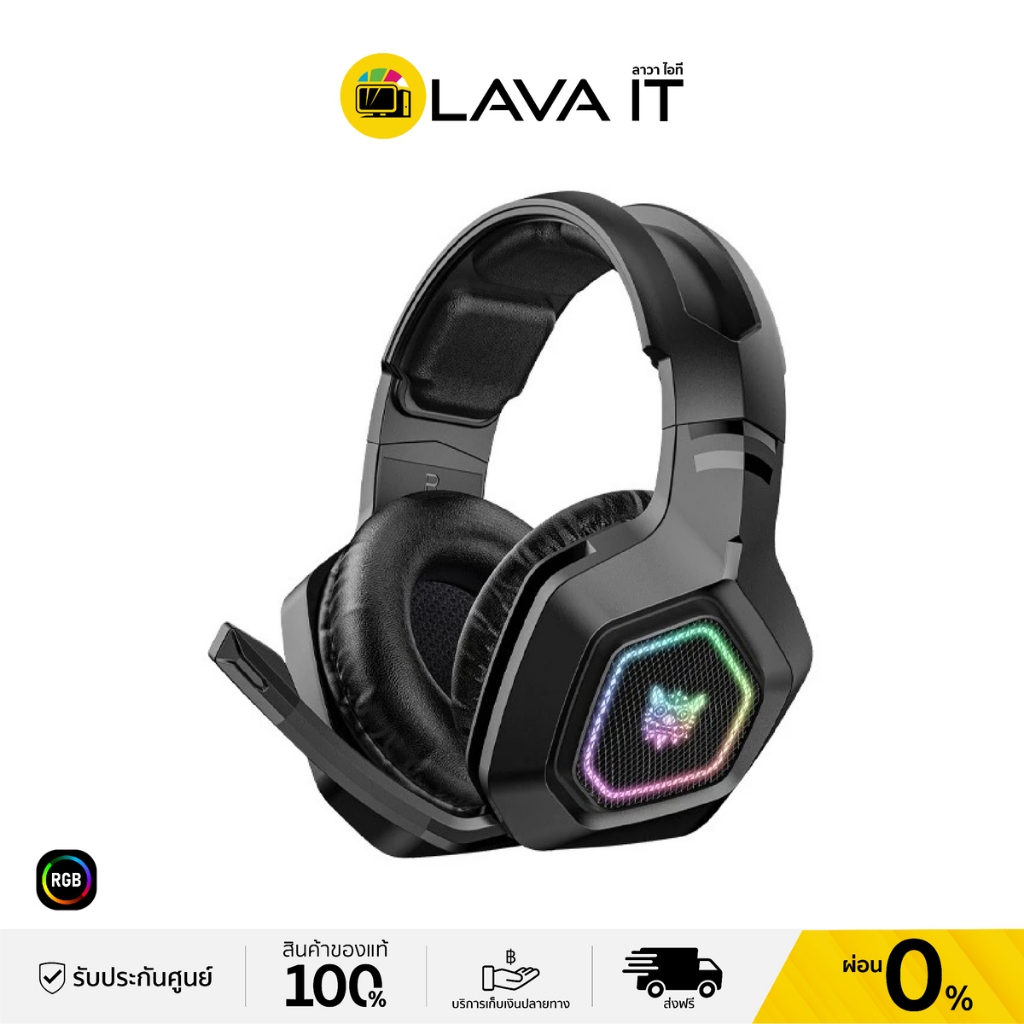 Onikuma Kumong Wireless Gaming Headphone Black หูฟังเกมมิ่งไร้สาย (รับประกันสินค้า 2 ปี)