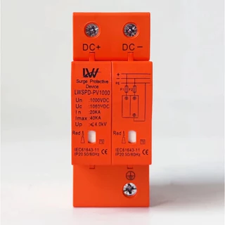 SPD ป้องกันฟ้าผ่า ไฟกระชากโซล่าเซลล์2P Dc 1000Vเสิร์จกันฟ้าผ่า สำหรับโซล่าเซลล์ สินค้าพร้อมส่ง surge protective device