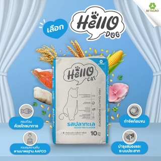 Hello Cat (ฮัลโล แค็ท) อาหารแมวโต รสปลาทะเล 20 kg