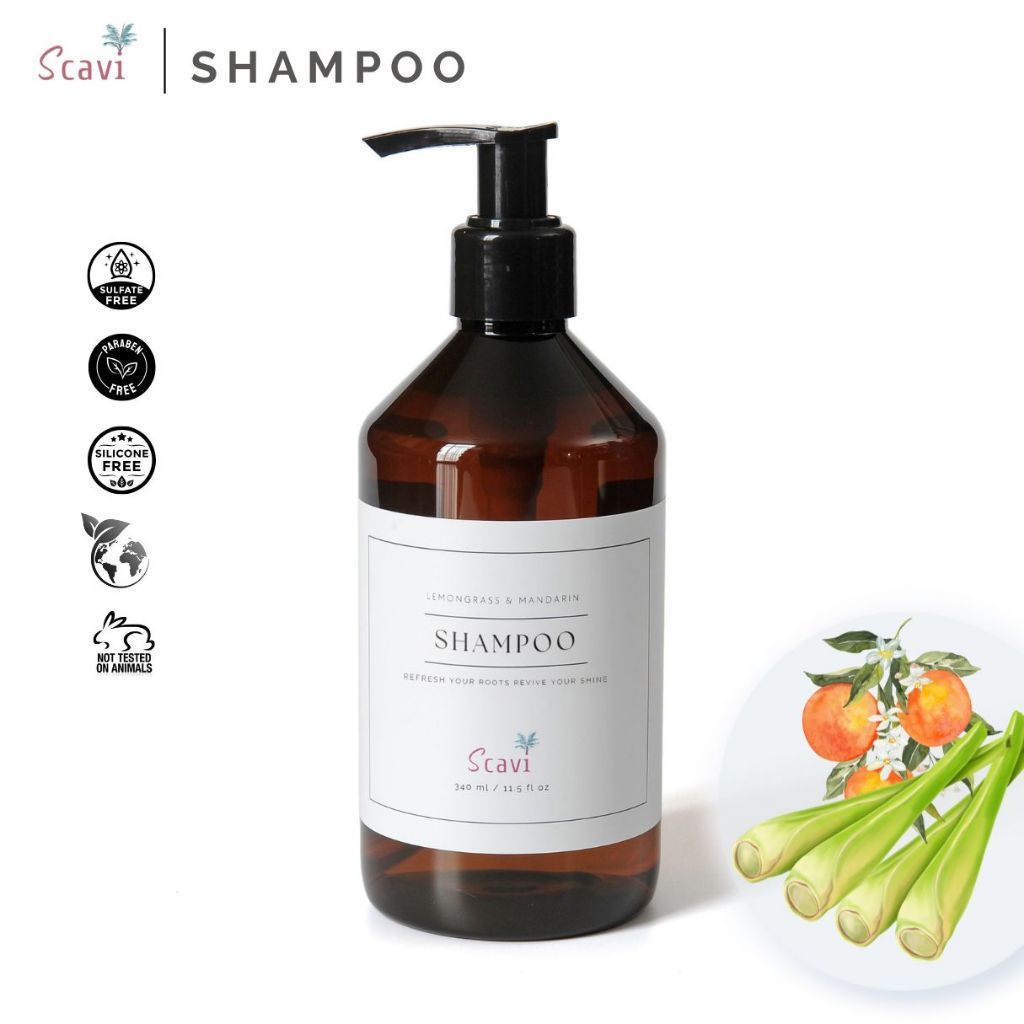 Scavi Shampoo | Lemongrass & Mandarin แชมพู กลิ่นตะไคร้ และส้มแมนดาริน