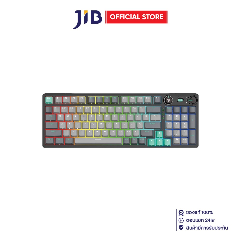 WIRELESS KEYBOARD (คีย์บอร์ดไร้สาย) FANTECH ATOM PRO96 MK914 BROWN SWITCH RGB EN/TH - MERCURY