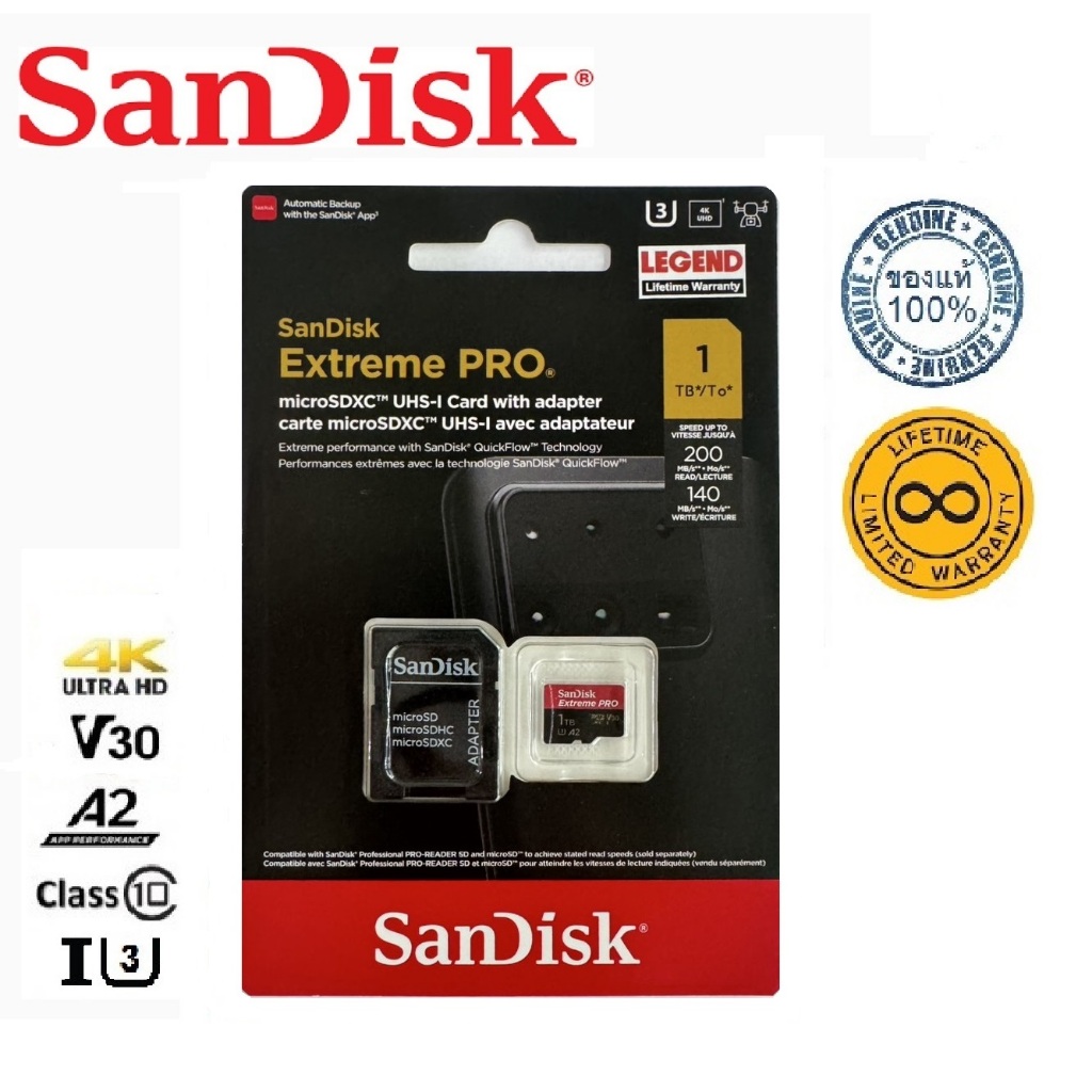 SanDisk 1TB Extreme PRO Micro SDXC R200/W140 (2025)