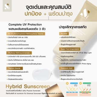 [1 หลอด] SN24 Multi UV Protection Hybrid Sunscreen SPF50+ PA++++ ครีมกันแดดปกป้องพร้อมบำรุงสูตรแพทย์