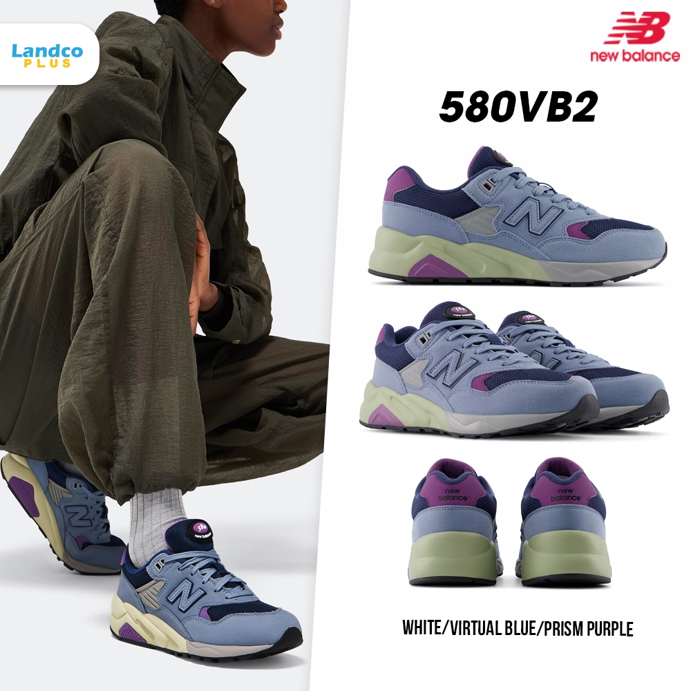 New Balance นิวบาลานซ์ รองเท้าผ้าใบ รองเท้าลำลอง NB UX 580 Arctic Grey Grape MT580VB2 (5800)
