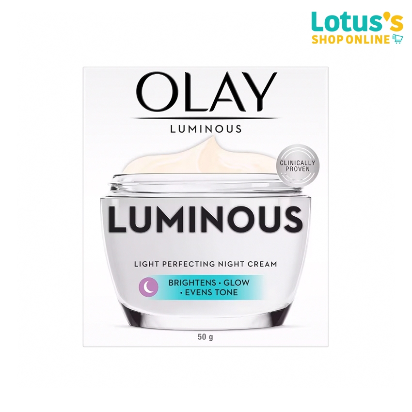 โอเลย์ ลูมินัส ไลท์ เพอร์เฟคติ้ง ไนท์ ครีม 50 กรัม OLAY LUMINOUS LIGHT PERFECTING CREAM 50 G.