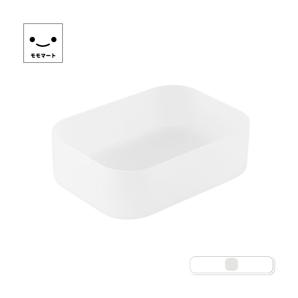 MOMOMART กล่องเก็บของ สีขาว กล่องจัดระเบียบ สไตล์มินิมอล รุ่น MD1-004-19-W