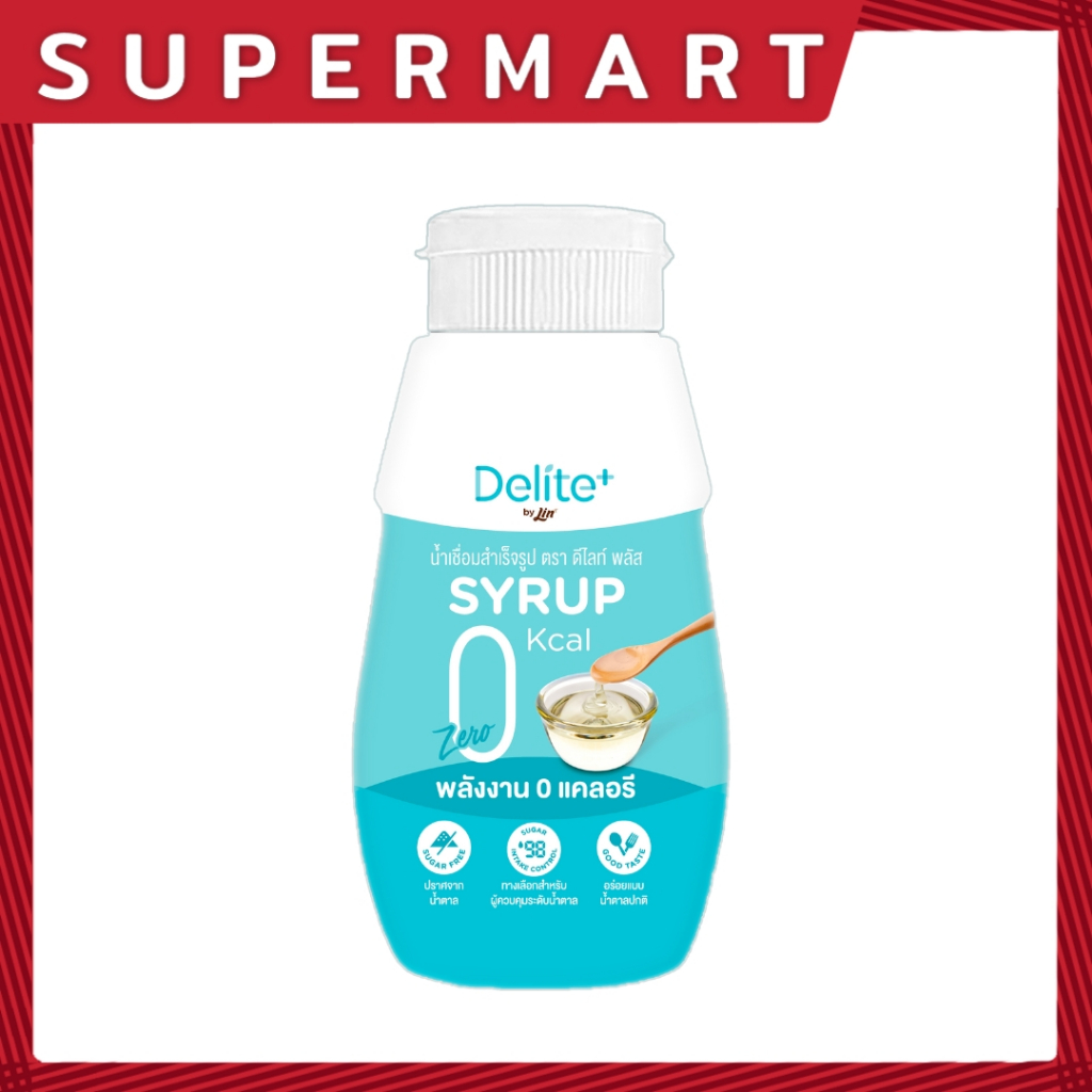 SUPERMART Lin Delite+ Syrup 300 ml.#1108340 ลินน้ำเชื่อมสำเร็จรูป พลังงาน 0 แคลอรี่ 300 มล.