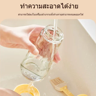 2 in 1 ขวดพร้อมแปรงทาซอส น้ำมัน อุปกรณ์ทำอาหารในครัว