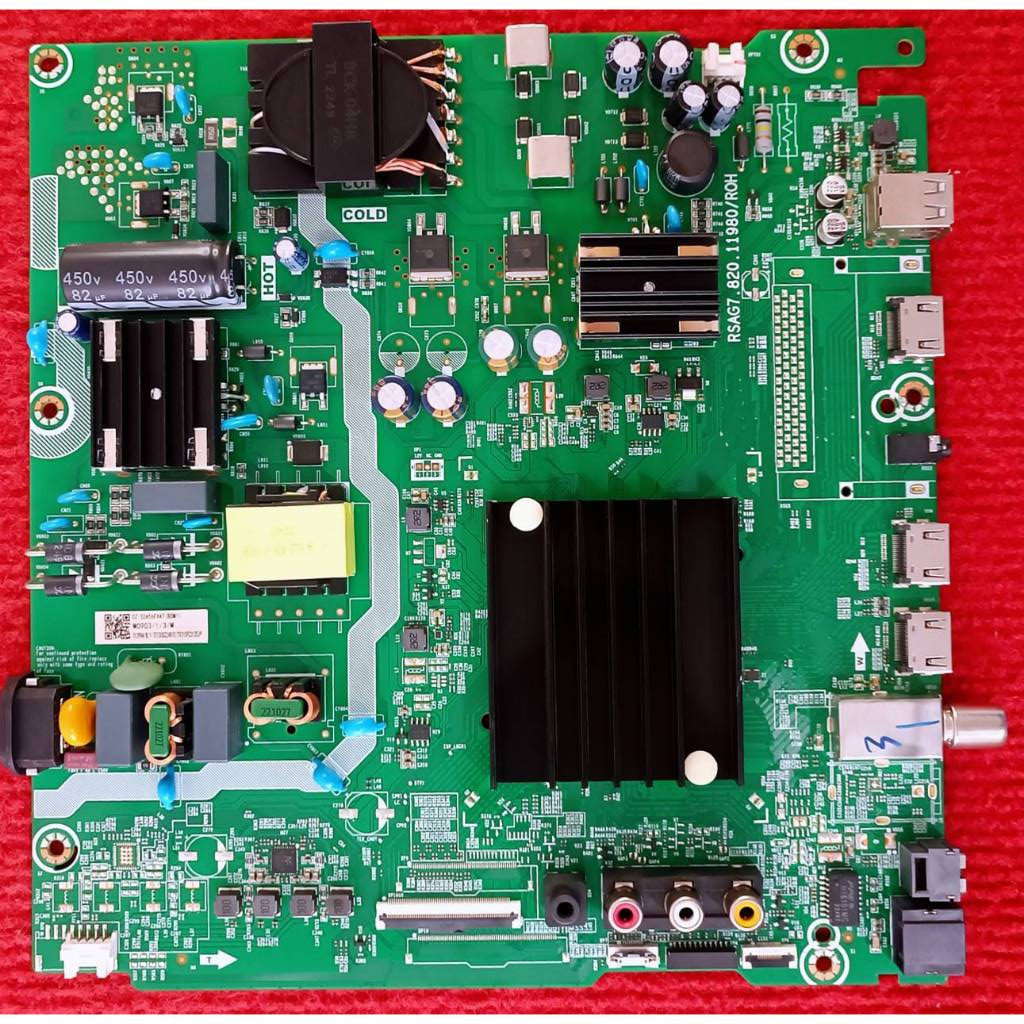 เมนบอร์ดทีวี  Hisense สำหรับรุ่น 50A6500H  พาสบอร์ด  RSAG7.820.11980/ROH