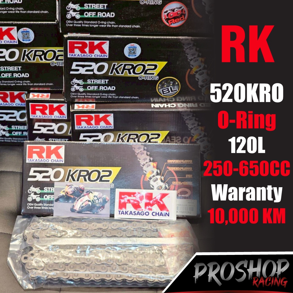 💥โซ่ RK 520 ยาว 120 ข้อ O-Ring มี 8 สี KRO oring 120 ข้อ