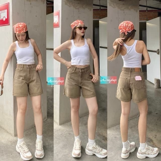 Acasey กางเกงยีนส์ผู้หญิง ขาสั้น 2ส่วน ผ้าไม่ยืด หนานุ่ม ใส่สบาย ทรงสวยมาก กำลังมาแรงส์