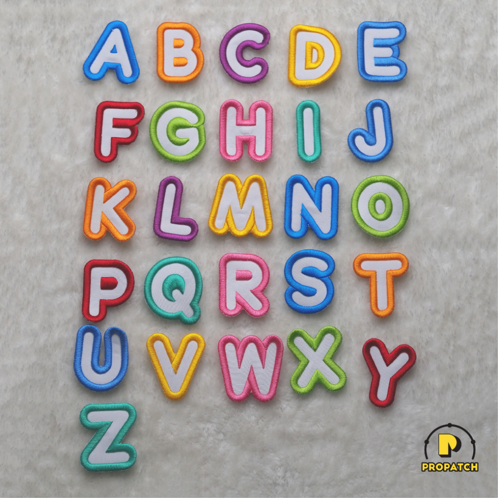 อาร์มปักรีดเสื้อ ตัวรีดติดเสื้อ หมวดตัวอักษร A-Z แบบนูนโฟม