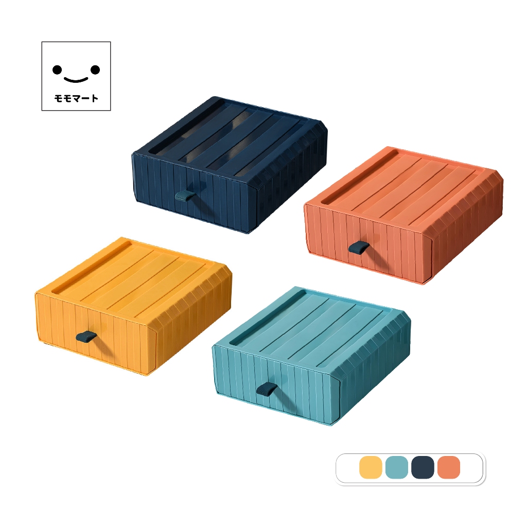 MOMOMART กล่องลิ้นชักเก็บของ จัดระเบียบง่าย กล่องเก็บของ ดีไซน์มินิมอล ลิ้นชักอเนกประสงค์ รุ่น MD1-004-12