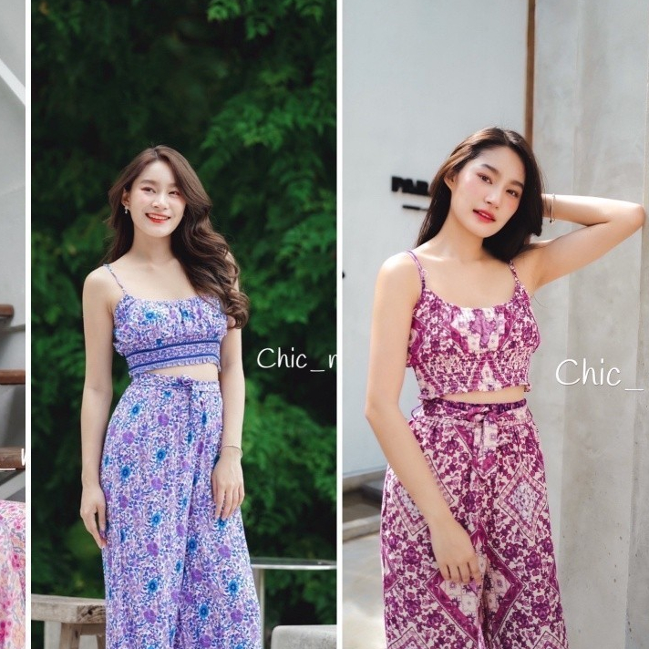 🔥BEST SELLER🔥 Chic No.9 : Boho - Set Boho Print ชุดเที่ยวทะเล เที่ยวคาเฟ่ ชุดเซ็ท