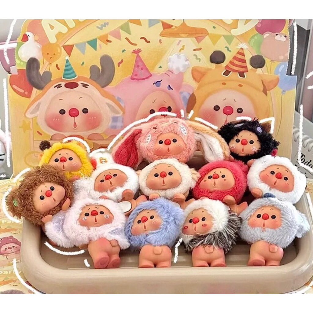 พร้อมส่ง oyo animal party น้องเป็นตัวติดโทรศัพท์ แบบเช็คการ์ด