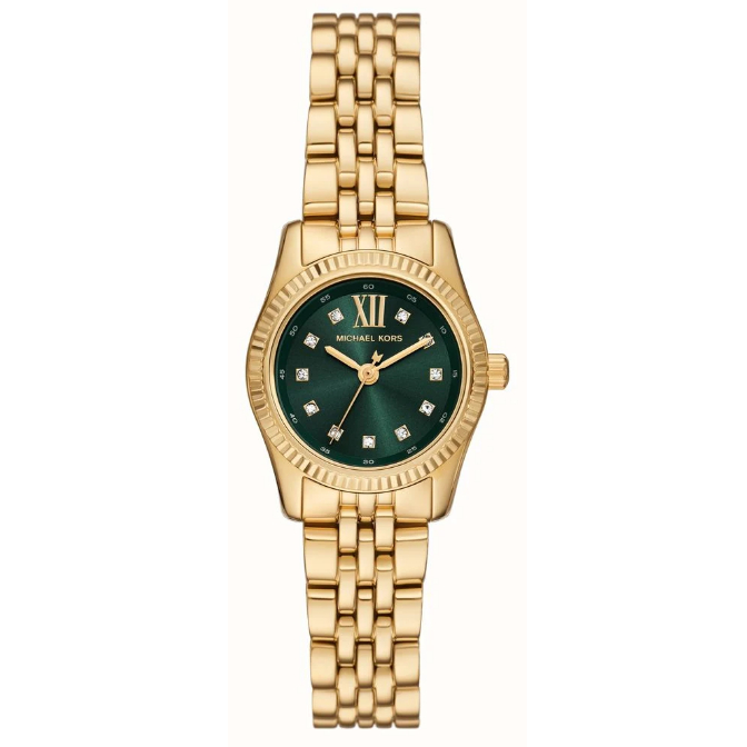 Michael Kors Women's Lexington (26mm) Green Dial  Gold-Tone Stainless Steel MK4842