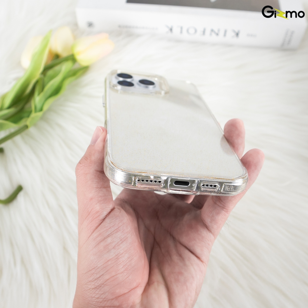 Gizmo รุ่น 16 16+ 16P 16PM เคสใส เคสกลิตเตอร์ เคสกากเพชร เคสกันกระแทก เคส สีเงิน สีทอง Glitter Glam Case - รูปที่ 4
